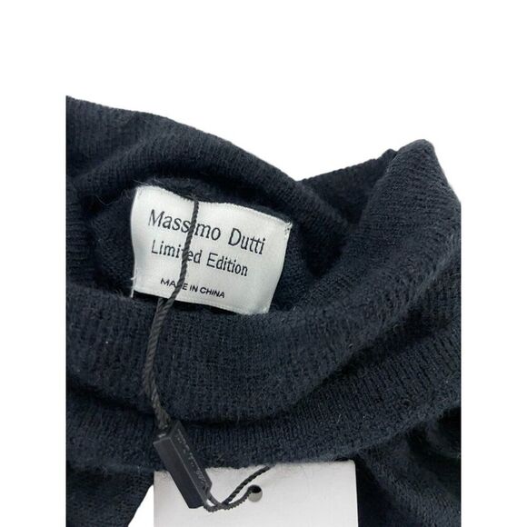 Massimo Dutti Womens Cashmere Sweater S Small Black Turtleneck 5781/555 NWT - Picture 4 of 9